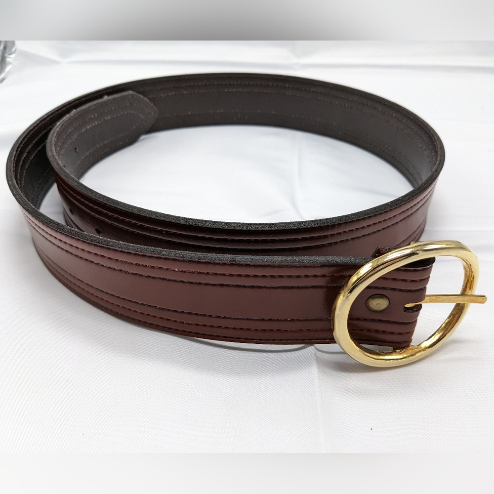Women's brown and gold belt